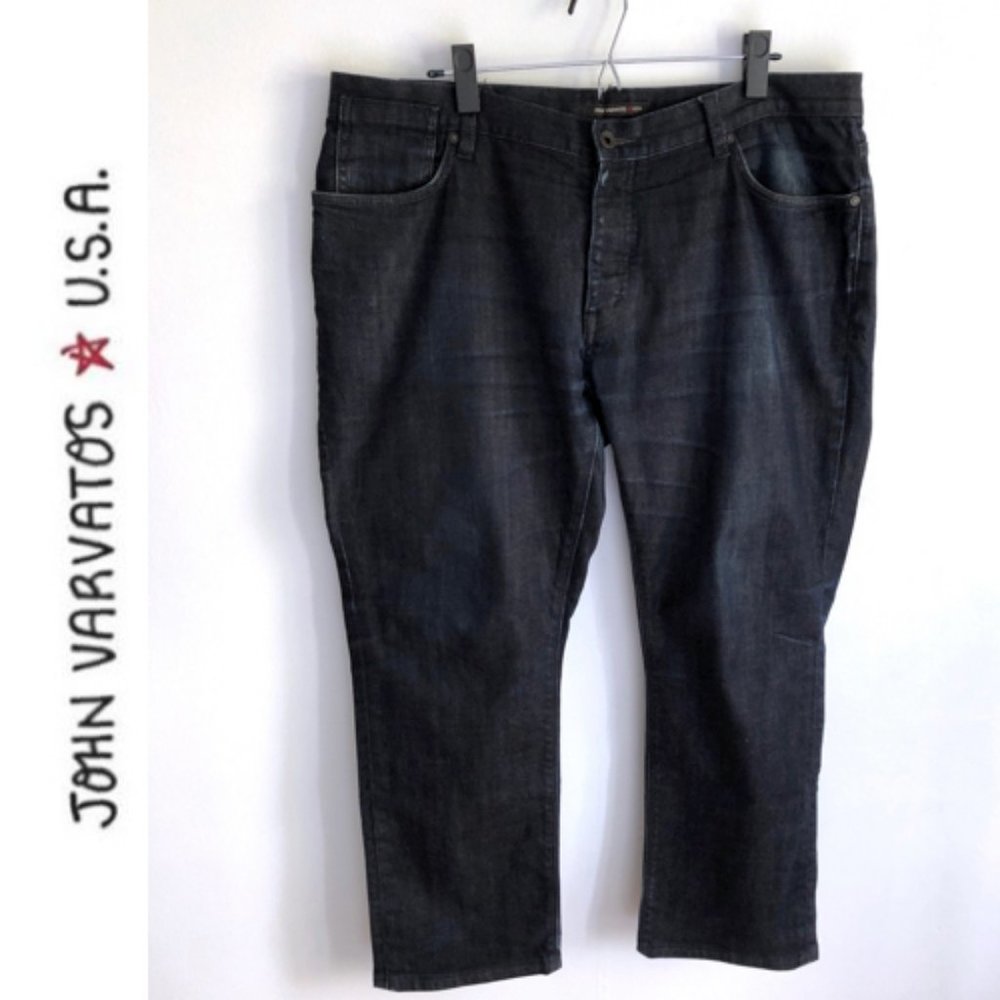 JOHN VARVATOS Bowery Straight Slim Dark Wash 38